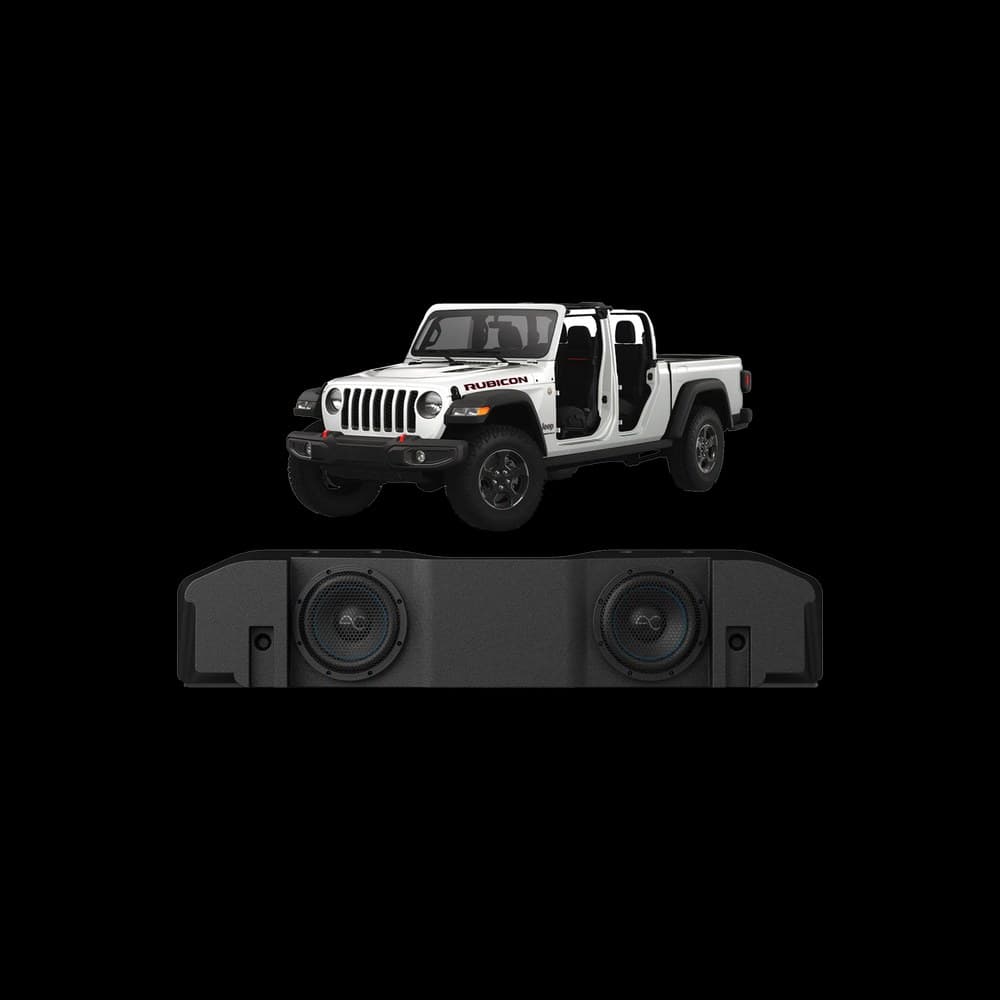 AudioControl TXJTD8 Jeep Gladiator JT (2020-24) Under Seat Dual 8" Loaded Subwoofer Enclosure